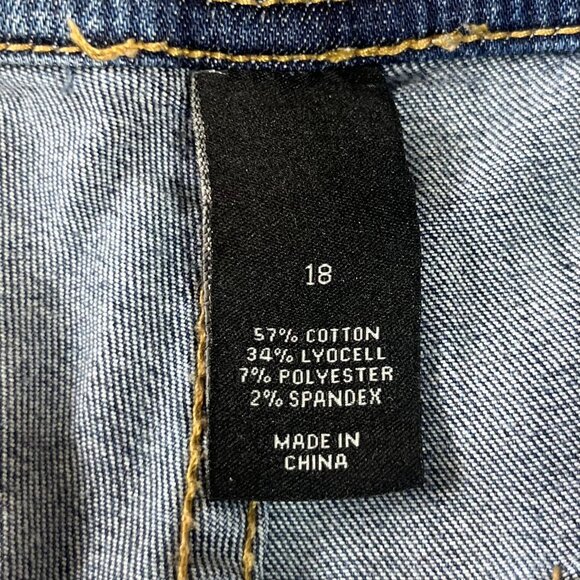 Lane Bryant Jeans Womens 18 Blue High Rise Super Stretch Skinny - Picture 8 of 9